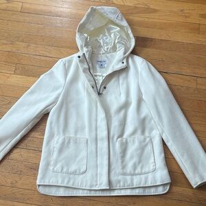 Kids Celebrity Pink Cream Hooded Utility Jacket - EUC!